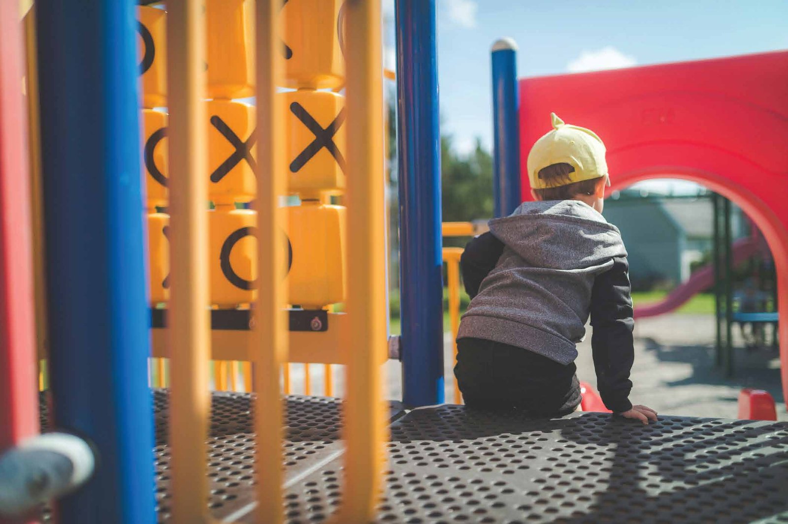 A child in the play area